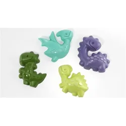 Set of 4 dinosaurs moulds