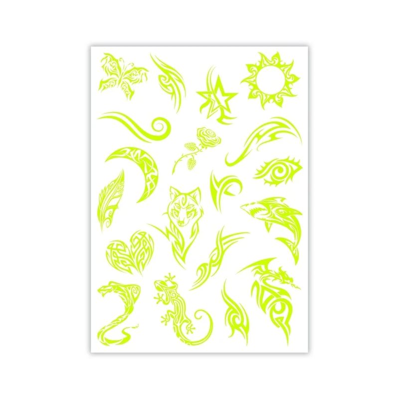 Tetovējumu komplekts Clementoni Glow in The Dark Tattoo 18687