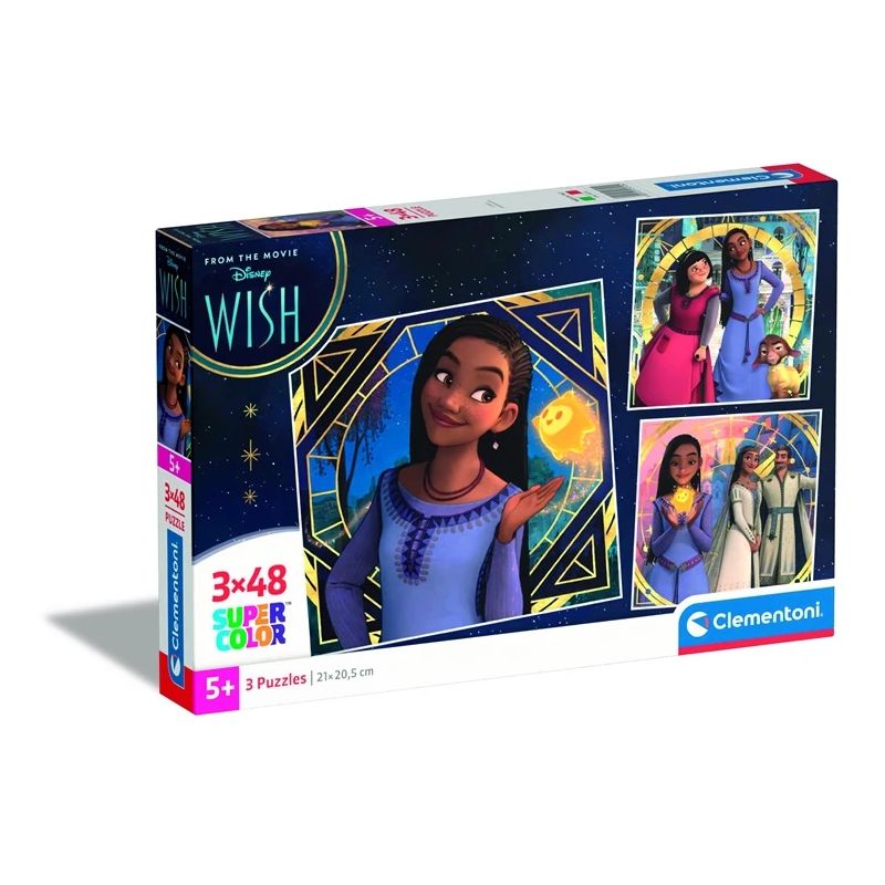 Puzle Clementoni 3x48 WISH 25310. 32 cm x 22 cm