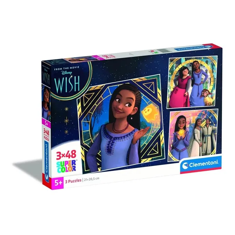 Puzle 3in1 Clementoni 3x48 WISH 25310, 32 cm x 22 cm, 144 gab.
