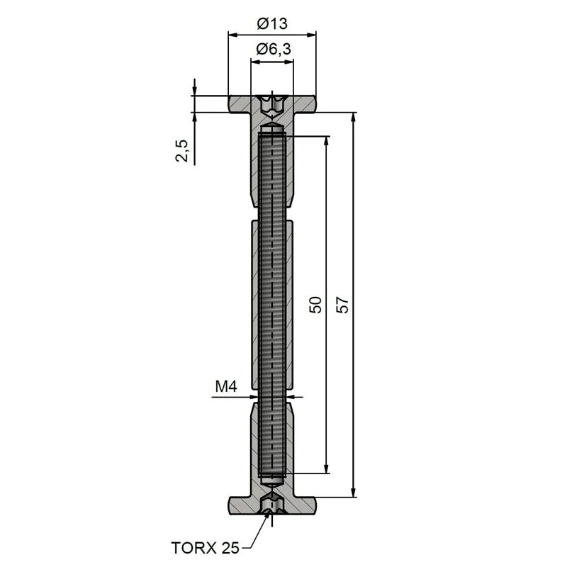 Plate clamp 57 mm zinc
