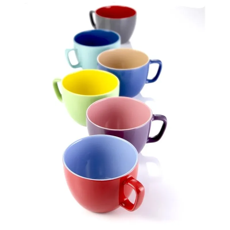 Krūzīte Tescoma Crema Shine, sarkana krās.-pelēka krās., 0.6 l