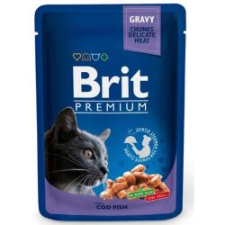 Barība kaķiem Brit ar mencu, 100 g