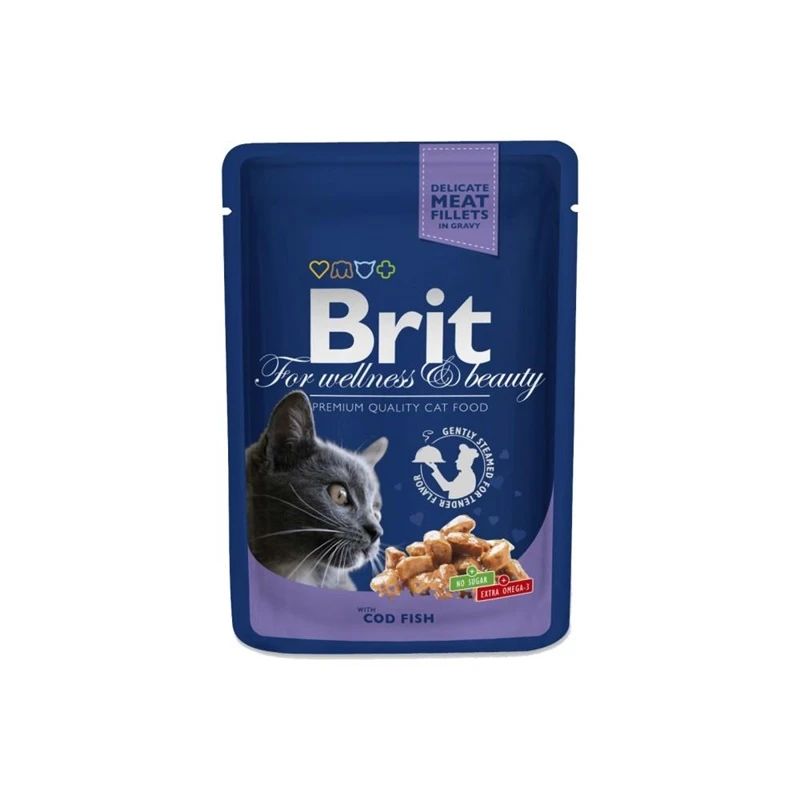 Barība kaķiem Brit ar mencu, 100 g