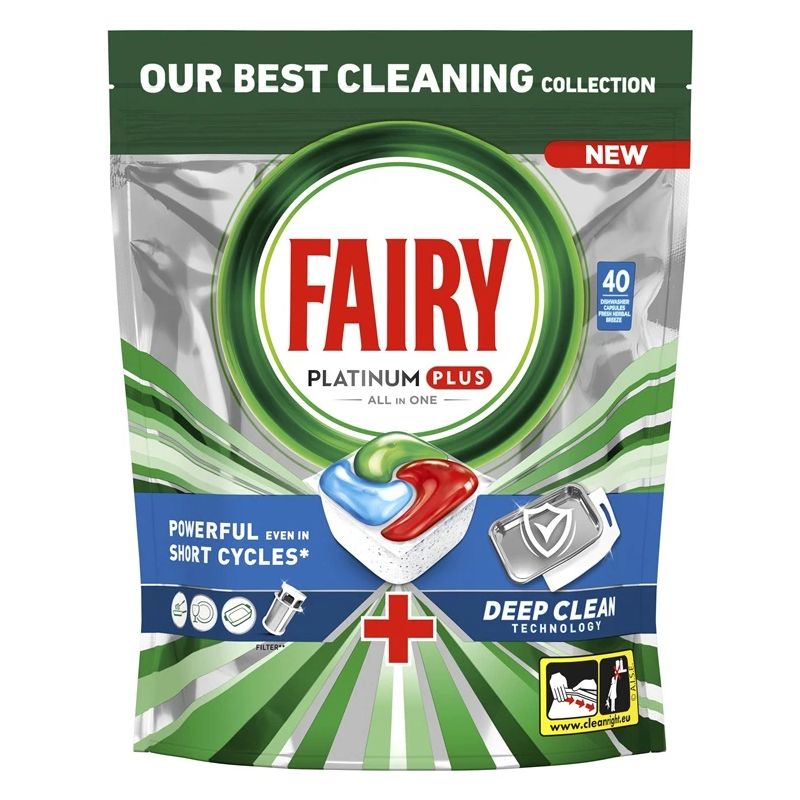 Kapsulės ind fairy platplus dclean 40vnt