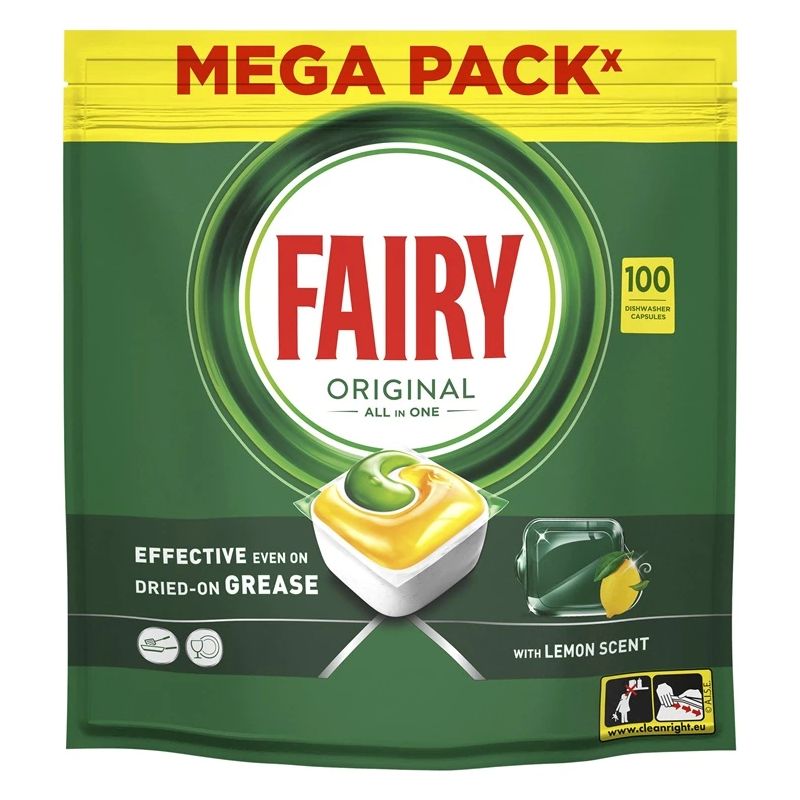 Kapsulas tr.mazg fairy allinone lemon 10