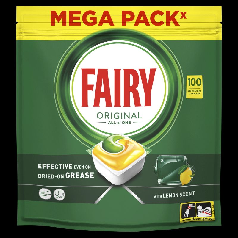 Kapsulas tr.mazg fairy allinone lemon 10