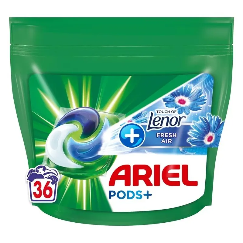 Kapsulas mazgāšanai Ariel Fresh Air, 36 gab.
