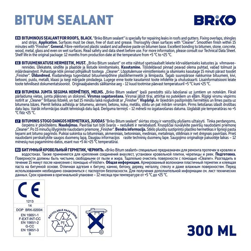 Sealant bitum briko roofseal 300ml