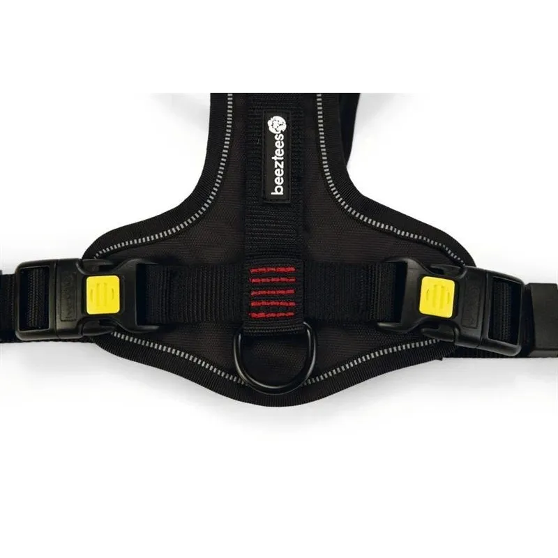 Regulējamas krūšu siksnas Beeztees, melna krās., 450 - 570 mm x 20 mm