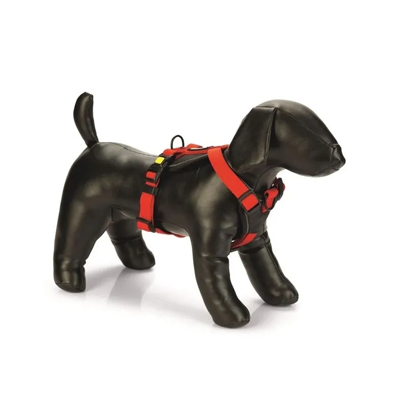 Regulējamas krūšu siksnas Beeztees, sarkana krās., 380 - 480 mm x 20 mm