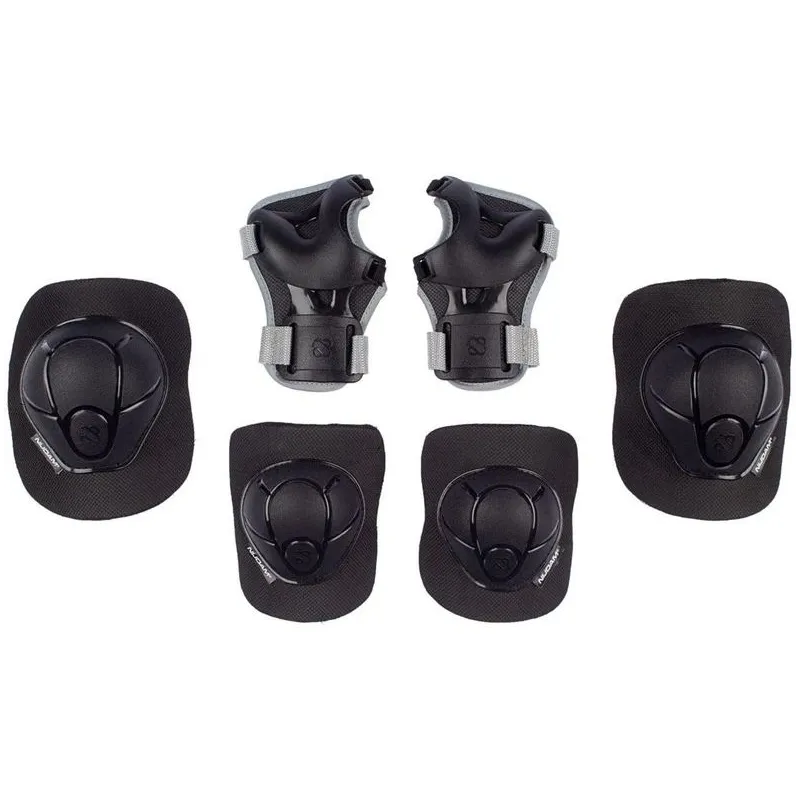 Slidotāju aizsardzības komplekts Nijdam Neo Nero, L, melna krās.-pelēka krās.