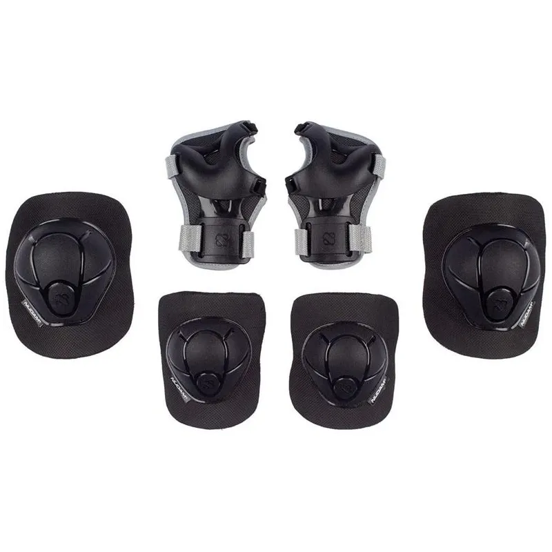 Slidotāju aizsardzības komplekts Nijdam Neo Nero, L, melna krās.-pelēka krās.