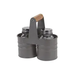 Sāls un piparu trauka komplekts 170452160, caurspīdīga-pelēka