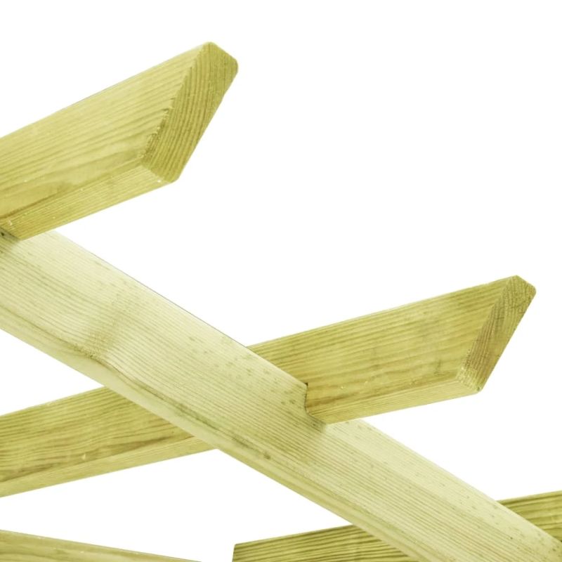 vidaXL stūra pergola ar sēdekli, 130x130x197 cm, impregnēta priede