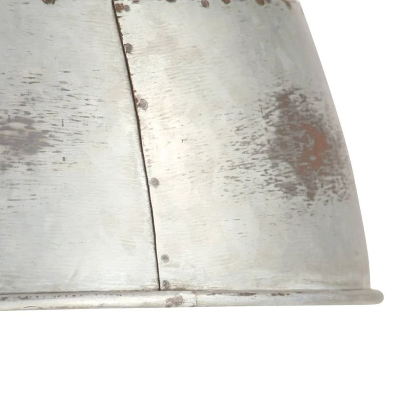 vidaXL griestu lampa, industriāls dizains, sudrabaina, 25 W, 31cm, E27