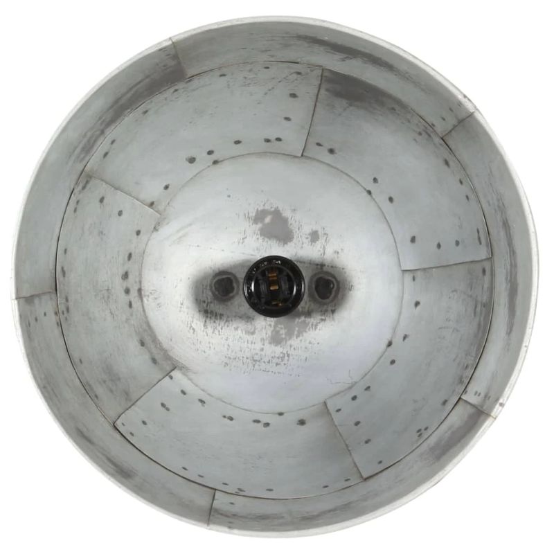 vidaXL griestu lampa, industriāls dizains, sudrabaina, 25 W, 31cm, E27