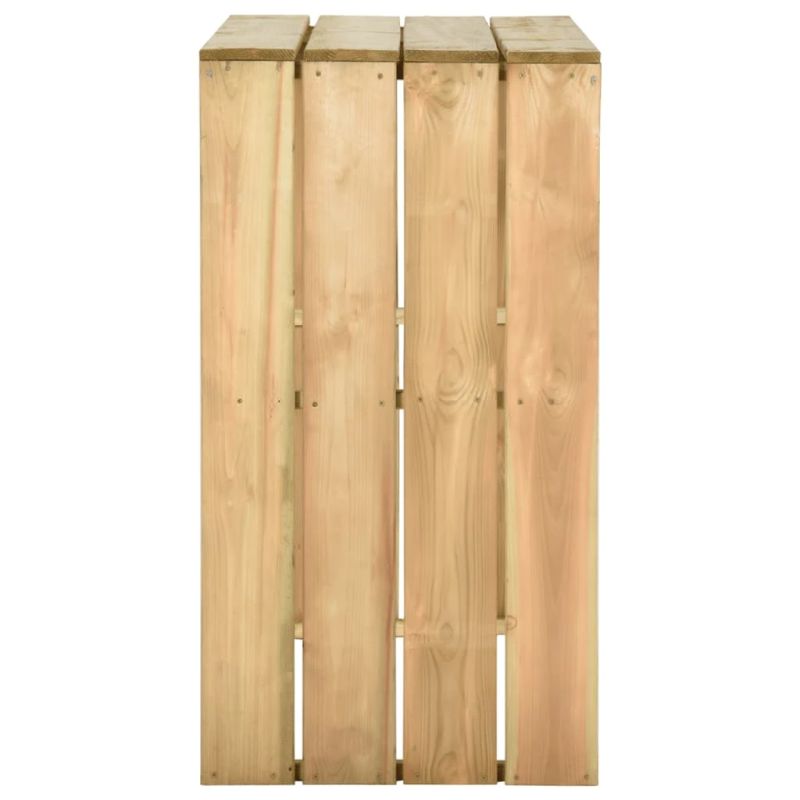 vidaXL bāra galds, 100x60x110 cm, impregnēts priedes koks