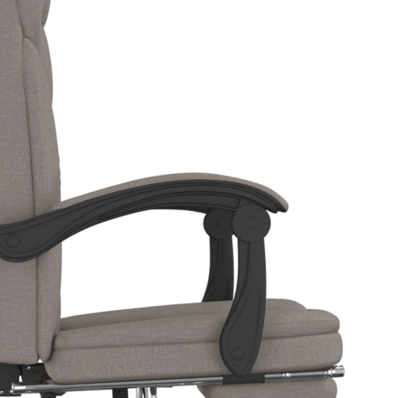 vidaXL biroja krēsls, atgāžams, pelēkbrūns audums