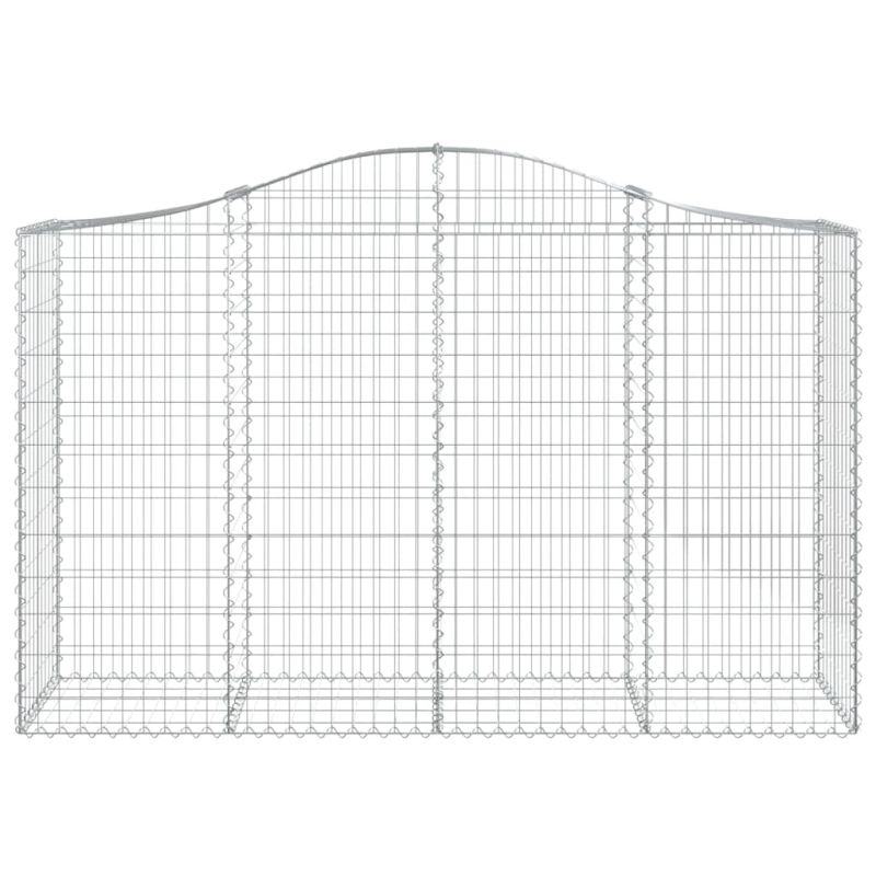 vidaXL arkveida gabiona grozi, 50gb., 200x50x120-140cm, cinkota dzelzs