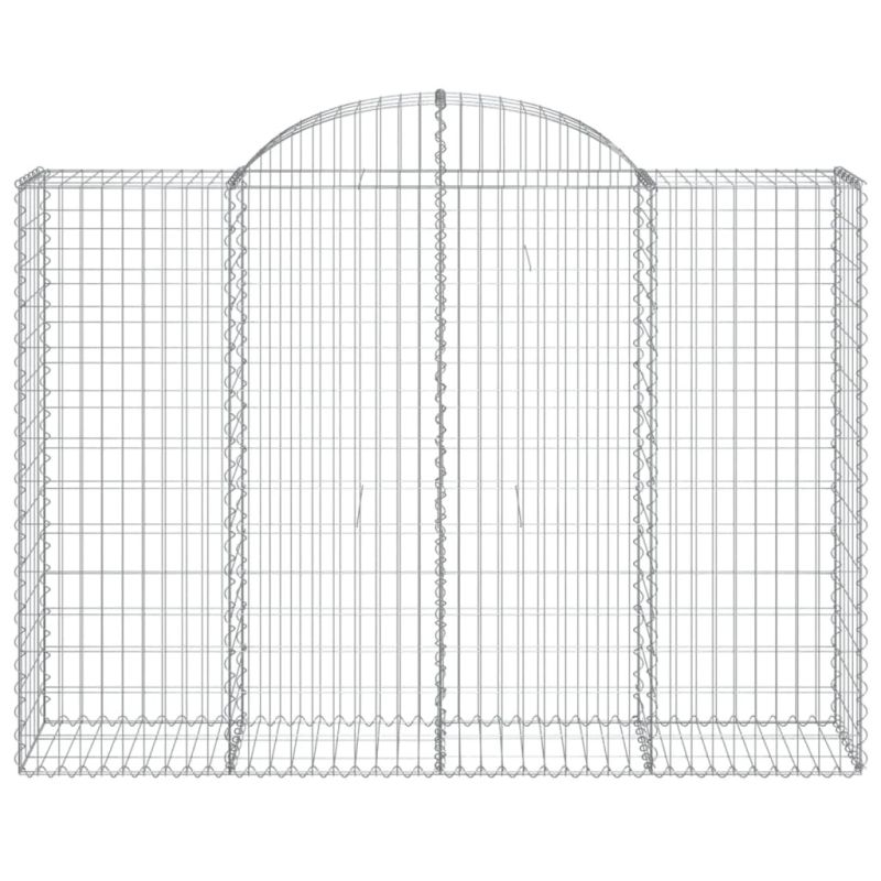 vidaXL arkveida gabiona grozi, 50gb., 200x50x140-160cm, cinkota dzelzs