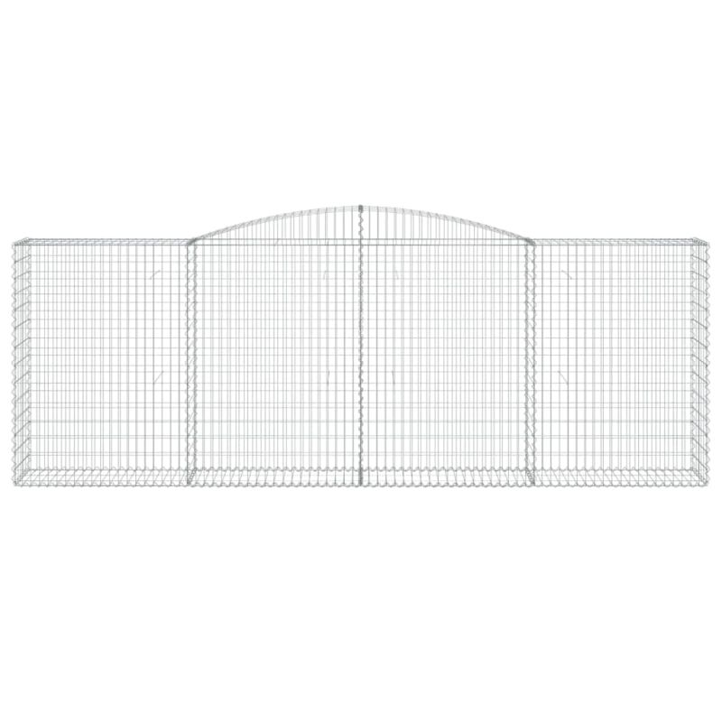 vidaXL arkveida gabiona grozi, 25 gab., 400x50x140-160 cm, dzelzs