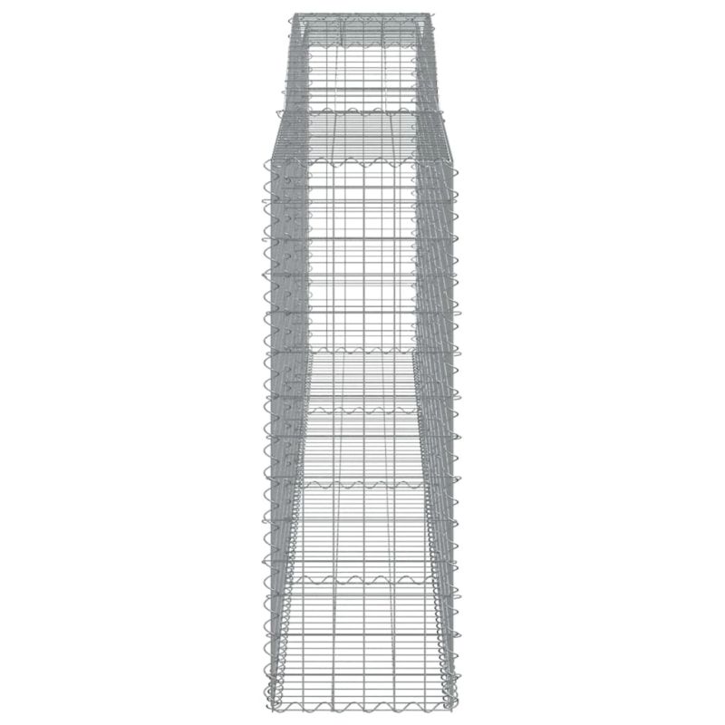 vidaXL arkveida gabiona grozi, 25 gab., 400x50x140-160 cm, dzelzs