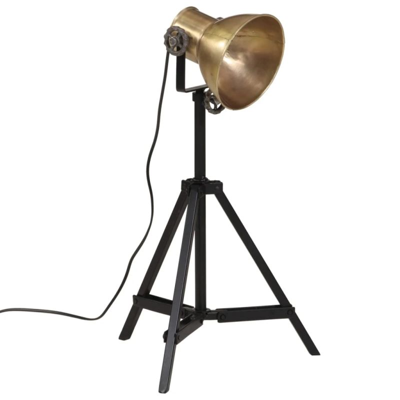 vidaXL grīdas lampa, 25 W, antīka misiņa krāsa, 35x35x65-95 cm, E27