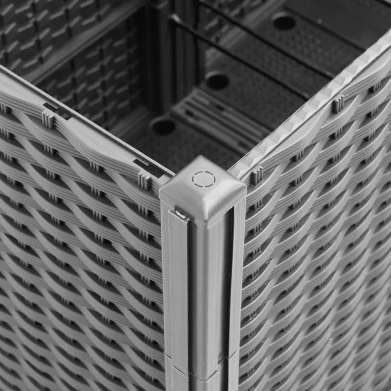 vidaXL dārza puķu kaste, gaiši pelēka, 160x40x53 cm, PP