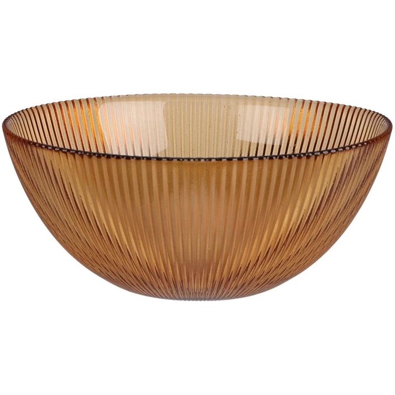 Bļoda stikla diam.15 cm dzintara apmale