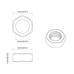vidaXL Sešstūra uzgriežņi 3600 pcs Sudraba Dzelzs