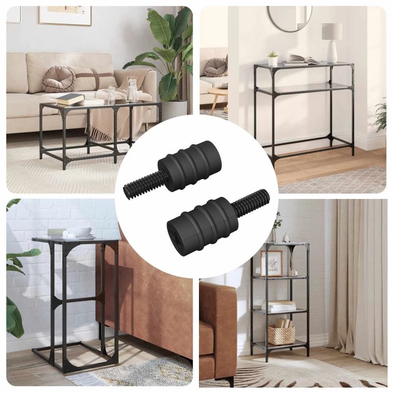 vidaXL Standoff skrūve 2 pcs Melna M4 Gumija un tērauds