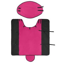 vidaXL Zirgu sega Rožains un melns 85 cm Poliesters