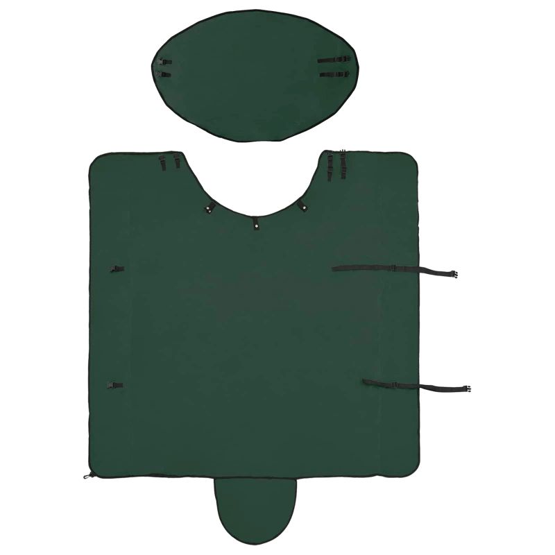 vidaXL Zirgu sega Pilnīgi tumši zaļa Poliesters