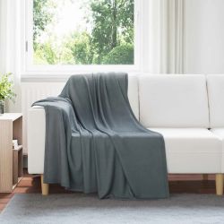 vidaXL Pledu segas 6 pcs Tumši pelēks 170 x 130 cm Flīss