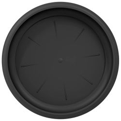 vidaXL Apaļa Ziedu Palete 24 pcs Melna DIA 14 x 2 cm Plastmasa