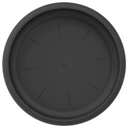 vidaXL Apaļa Ziedu Palete 24 pcs Melna DIA 17,5 x 2 cm Plastmasa