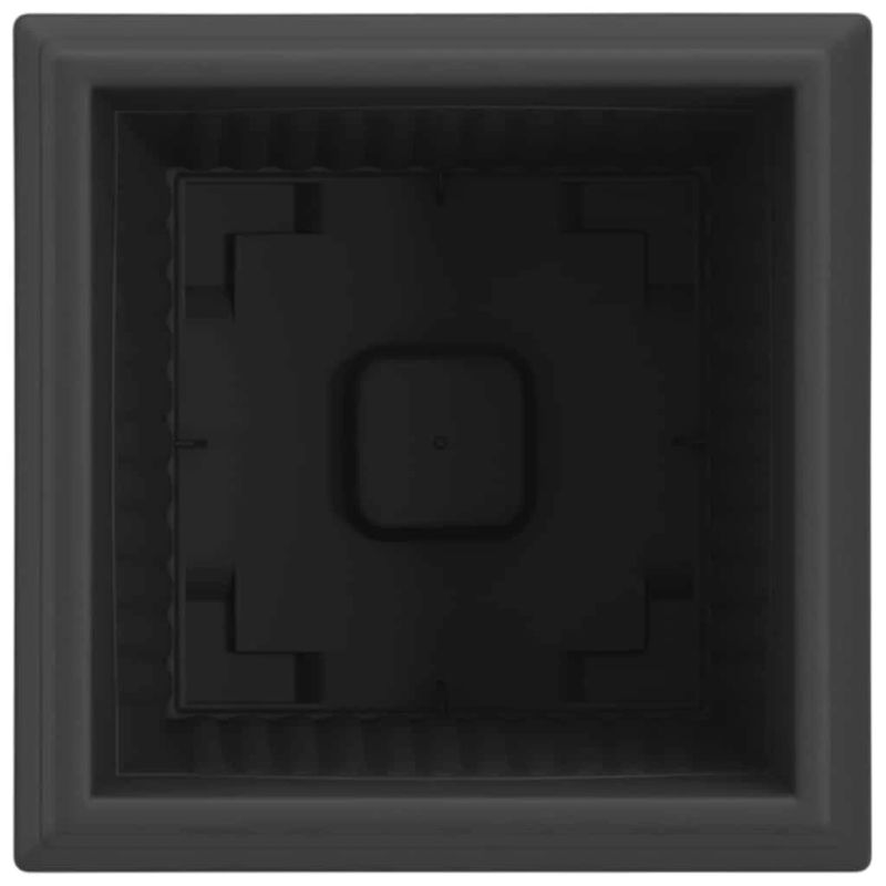 vidaXL Kvadrātveida Ziedu Pods 6 pcs Melna 23 x 23 x 17,5 cm Plastmasa