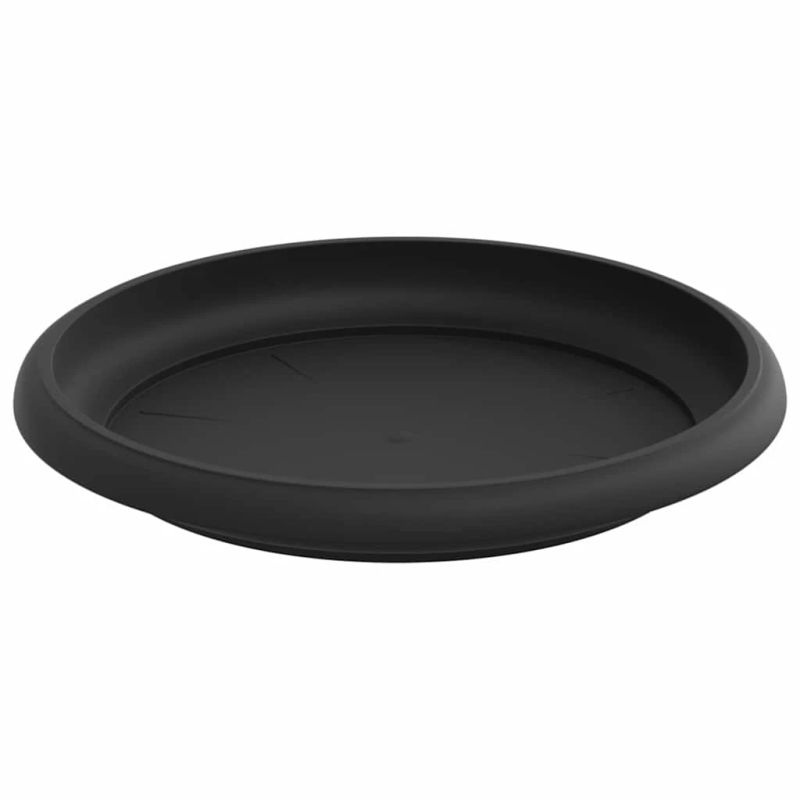 vidaXL Augu podi 6 pcs Melna DIA 17 x 14 cm Plastmasa