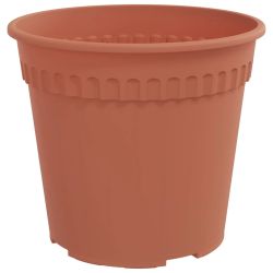 vidaXL Augu podi 24 pcs Ķieģeļu sarkans DIA 17 x 14 cm Plastmasa