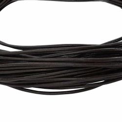 vidaXL Ādas aukla Tumši brūna DIA2 mm x 10 m Āda