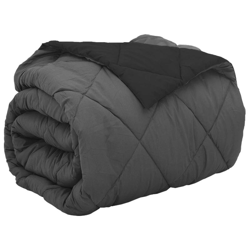 vidaXL Pilnas gada sega Melns un Anthracite 220 x 240 cm Mikrošķiedra