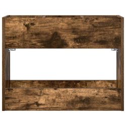 vidaXL Lietussarga statīvs ar uzglabāšanu Dūmaka ozols 65 x 24 x 50 cm