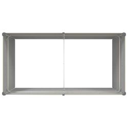 vidaXL Puķu kaste Krēms 195 x 100 x 45 cm Cinkots tērauds