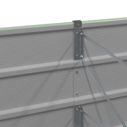 vidaXL Lovelis Pastelinė žalia 480 x 50 x 45 cm Cinkuota plienas