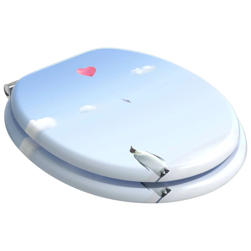 vidaXL Tualetes sēdeklis 2 pcs Zila 44 x 38 cm MDF plāksne