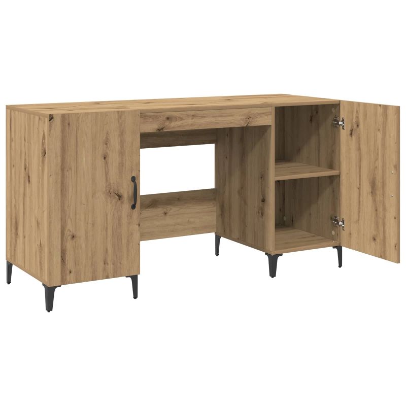 vidaXL Galds Mākslīgā ozola 140 x 50 x 75 cm Inženierijas koks