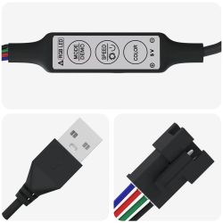 vidaXL LED stripa 2 pcs Melna un caurredzama 1700 mm Vara un plastmasa