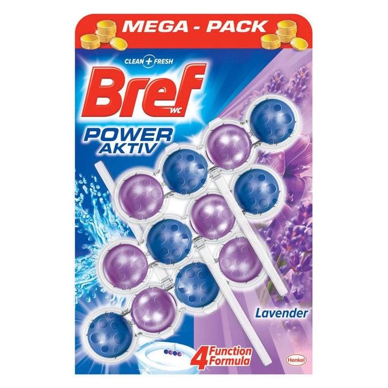 WC tīrītājs-atvēsinātājs BREF POWER AKTIV LAVENDER. 3×50 g