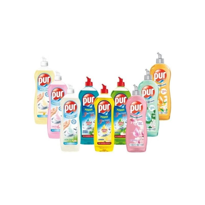 Trauku mazgāšanas līdzeklis PUR DUO POWER LEMON, 750 ml